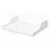 DIGITUS 2U rack mount fixed shelf vented, color grey (RAL 7035), up to 25 kg, 85x483x350 mm