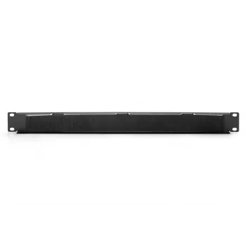 DIGITUS 1U cable brush management panel 44x483x11 mm, brush size 27x423 mm, color black (RAL 9005)