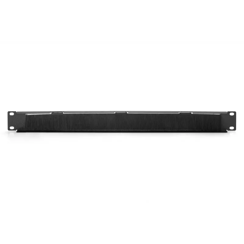 DIGITUS 1U cable brush management panel 44x483x11 mm, brush size 27x423 mm, color black (RAL 9005)