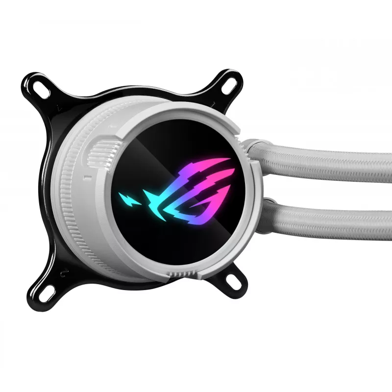 Liquid cooling kit ASUS ROG Strix LC III 360 ARGB White Edition — 360 mm radiator, 3x 120 mm ARGB fans, LCD display, copper base