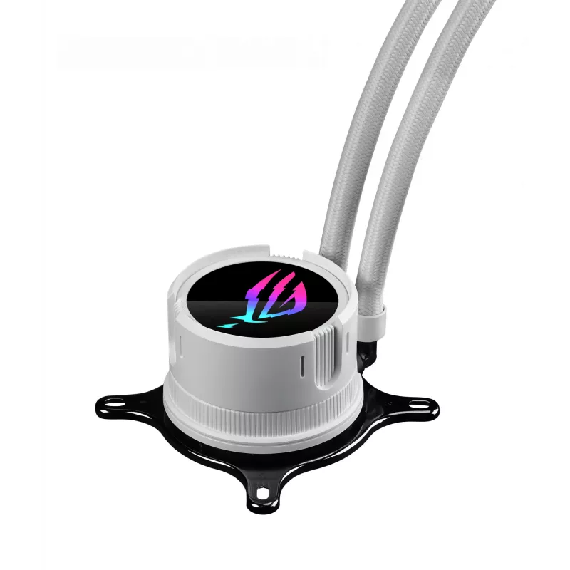 Liquid cooling kit ASUS ROG Strix LC III 360 ARGB White Edition — 360 mm radiator, 3x 120 mm ARGB fans, LCD display, copper base