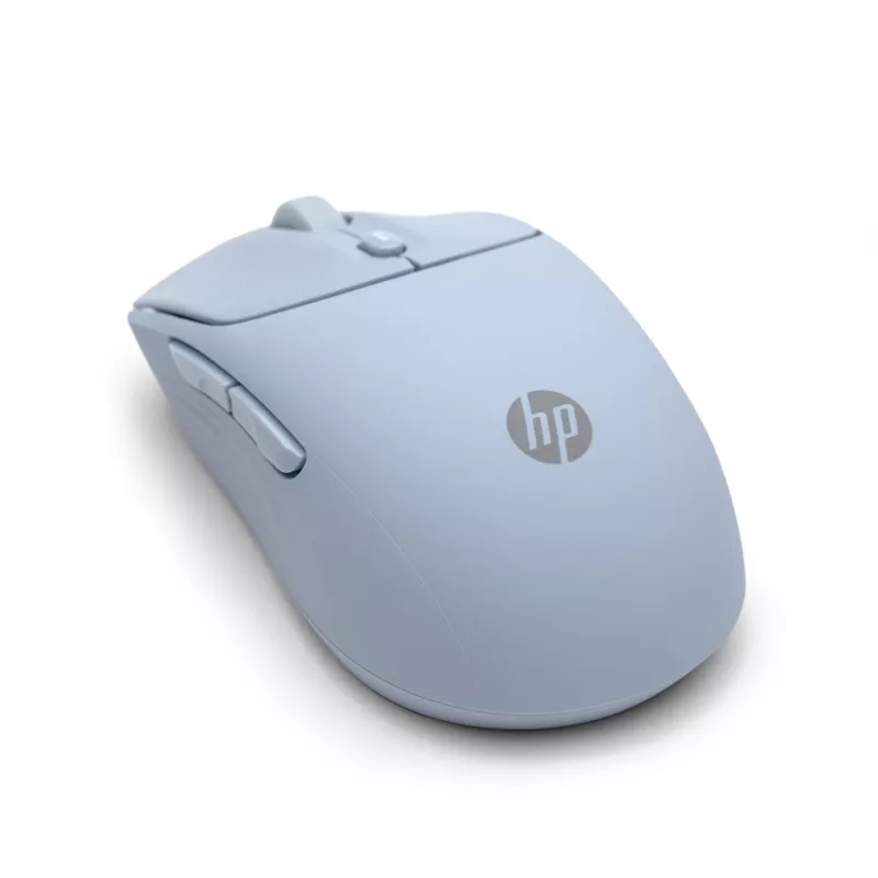 HP 400 Quiet Blue Wireless Mouse, Ambidextrous, RF Wireless + Bluetooth, 6000 DPI, Blue