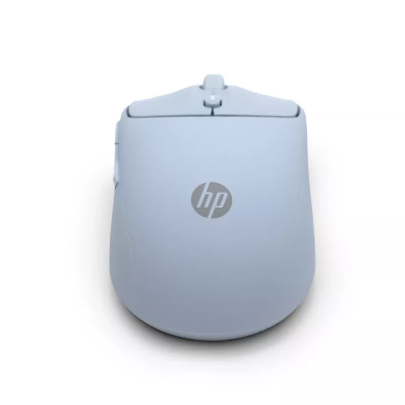 HP 400 Quiet Blue Wireless Mouse, Ambidextrous, RF Wireless + Bluetooth, 6000 DPI, Blue