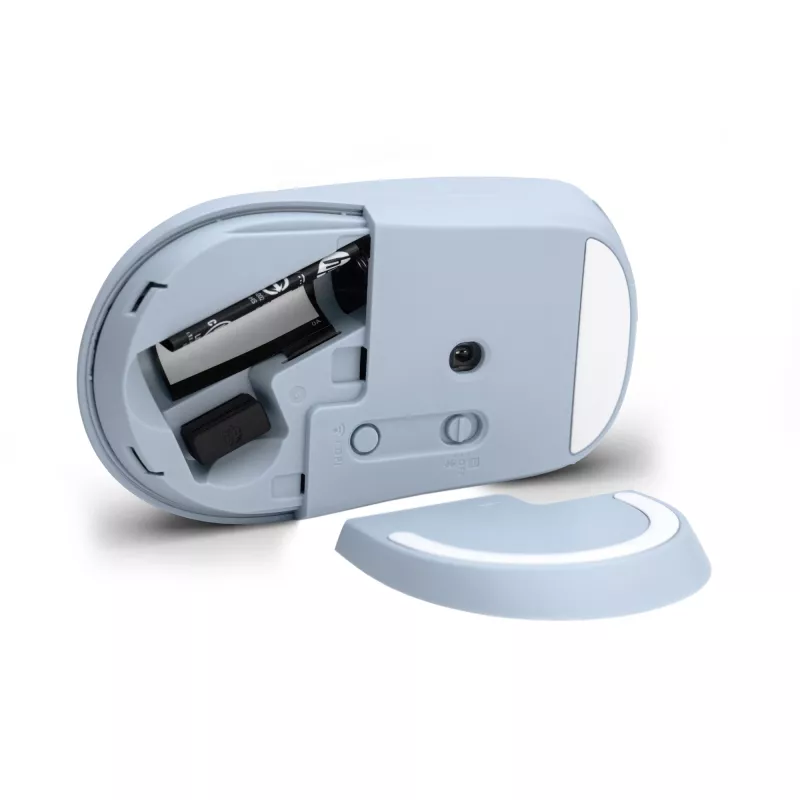 HP 400 Quiet Blue Wireless Mouse, Ambidextrous, RF Wireless + Bluetooth, 6000 DPI, Blue