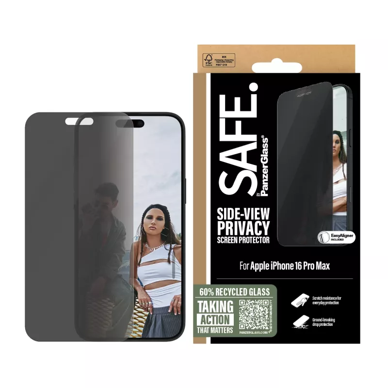 Privacy Screen Protector PanzerGlass iPhone 16 Pro Max Ultra-Wide Fit Scratch Shock Resistant