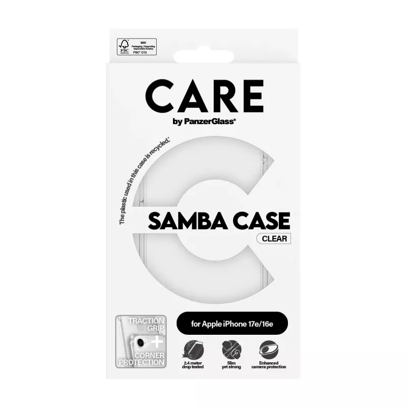 Cover PanzerGlass CARE by Fashionable Case Samba Transparent iPhone 16e