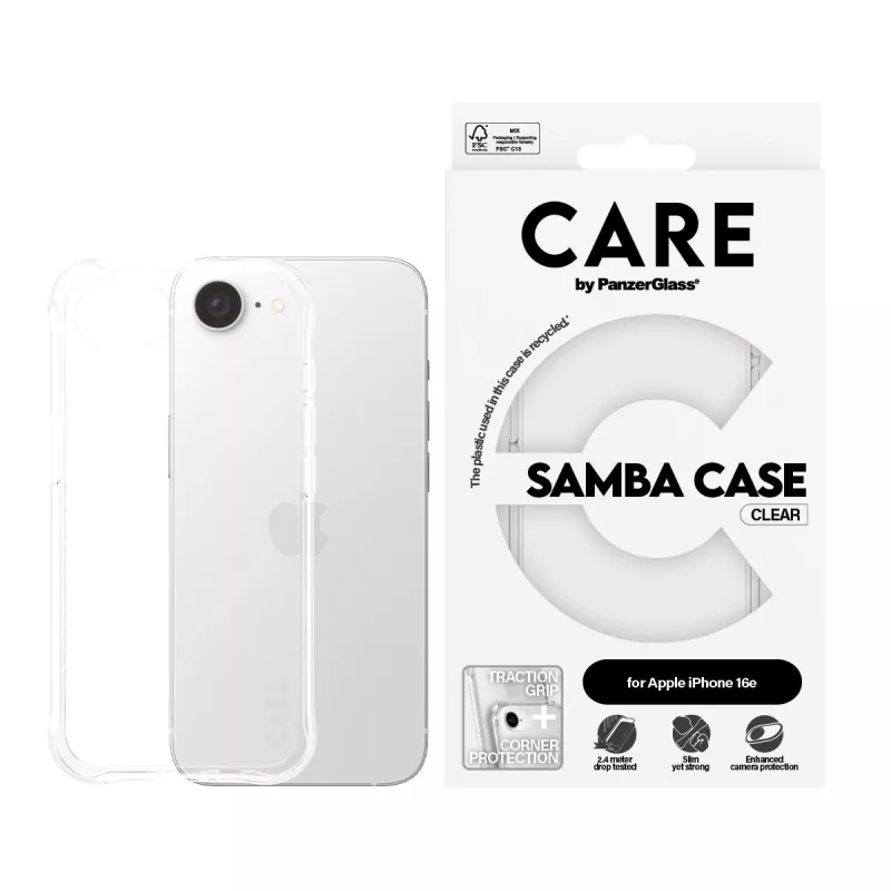 Cover PanzerGlass CARE by Fashionable Case Samba Transparent iPhone 16e