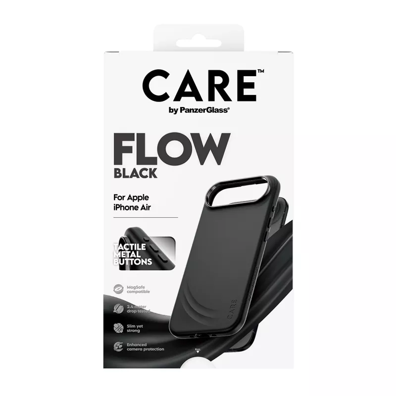 Protective cover PanzerGlass CARE™ Flow Case Black with MagSafe for iPhone Air