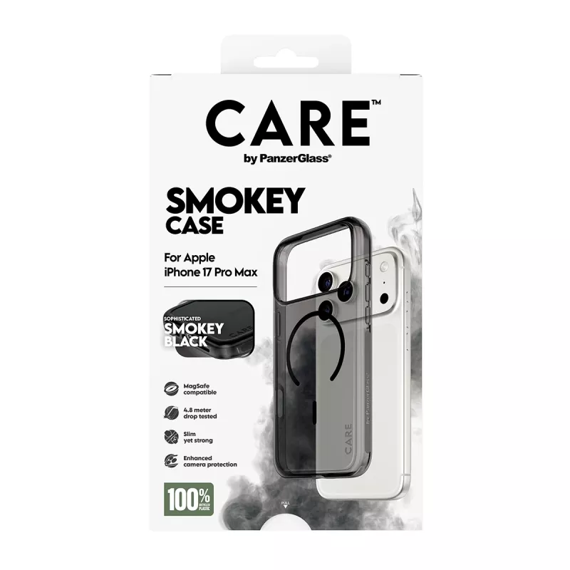 PanzerGlass CARE™ by ® Urban Explorer Case Smokey w. Black MagSafe iPhone 17 Pro Max