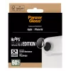 Camera lens protector PanzerGlass Hoops for iPhone Air — tempered glass & silicone, transparent, 1 pcs