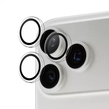 Camera lens protector PanzerGlass Hoops Transparent for iPhone 17 Pro / 17 Pro Max / 16 Pro / 16 Pro Max, tempered glass, silicone, 1 pc