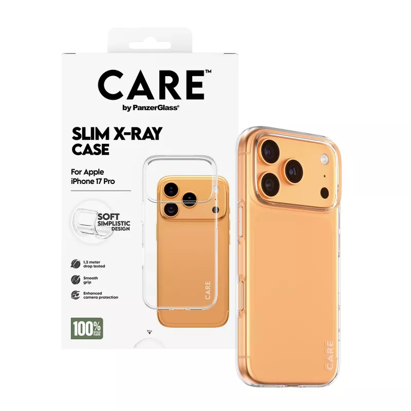 Protective phone cover PanzerGlass CARE Fashionable Case Transparent X‑Ray Soft Basic for iPhone 17 Pro