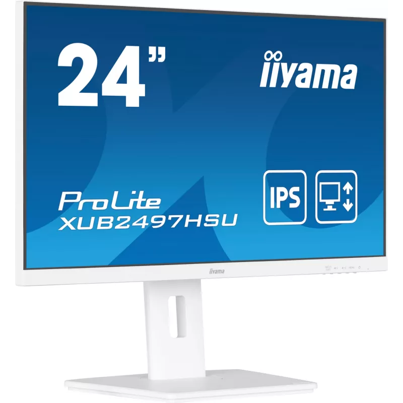 iiyama ProLite XUB2497HSU-W2 computer monitor 60.5 cm (23.8 inch) 1920 x 1080 pixels Full HD LED White