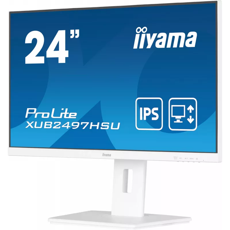 iiyama ProLite XUB2497HSU-W2 computer monitor 60.5 cm (23.8 inch) 1920 x 1080 pixels Full HD LED White