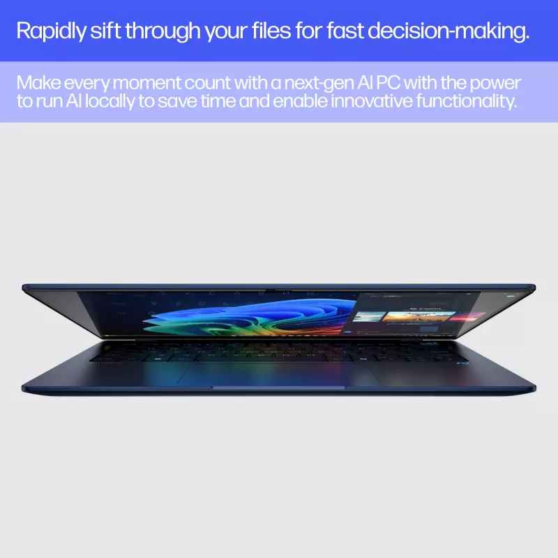 HP EliteBook Ultra G1q AI PC Copilot+ PC Snapdragon X1E-78-100 Laptop 35.6 cm (14 inch) Touchscreen 2.2K 16 GB LPDDR5x-SDRAM 512 GB SSD Wi-Fi 6E (802.11ax) Windows 11 Pro Blue