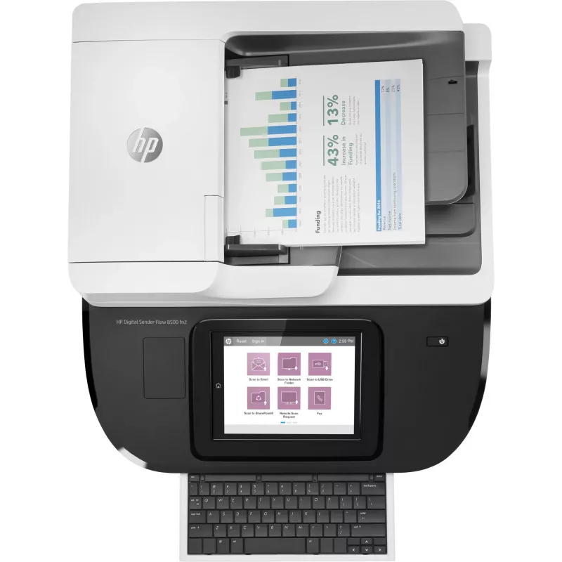 HP Flow 8500 fn2 Flatbed & ADF scanner 600 x 600 DPI
