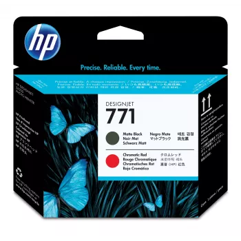 HP 771 Matte Black/Chromatic Red DesignJet Printhead