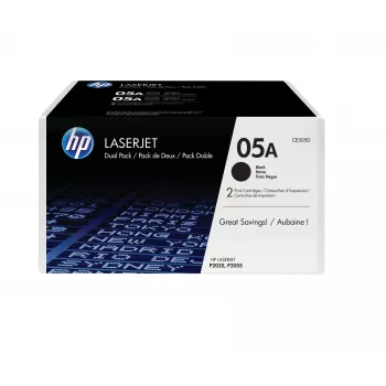 HP 05A 2-pack Black Original LaserJet Toner Cartridges, 4600 pages, Black, 2 pc(s)
