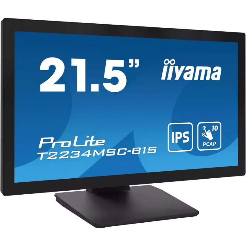 iiyama ProLite T2234MSC-B1S computer monitor 54.6 cm (21.5 inch) 1920 x 1080 pixels Full HD Touchscreen Black