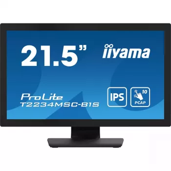 iiyama ProLite T2234MSC-B1S computer monitor 54.6 cm (21.5 inch) 1920 x 1080 pixels Full HD Touchscreen Black