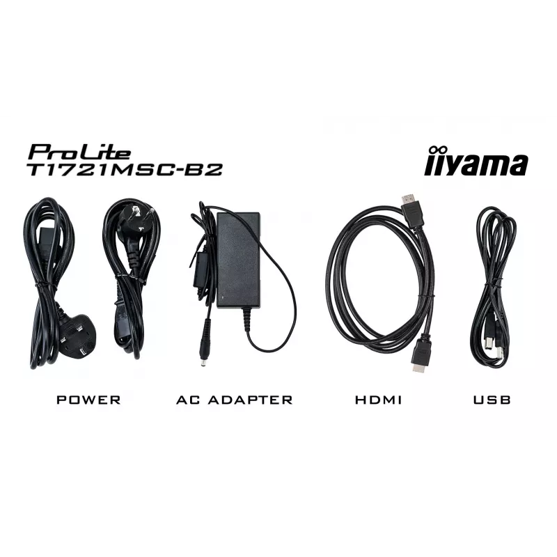 iiyama ProLite T1721MSC-B2 computer monitor 43.2 cm (17 inch) 1280 x 1024 pixels SXGA LED Touchscreen Tabletop Black