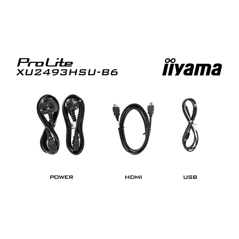 iiyama ProLite XU2493HSU-B7 computer monitor 60.5 cm (23.8 inch) 1920 x 1080 pixels Full HD LED Black