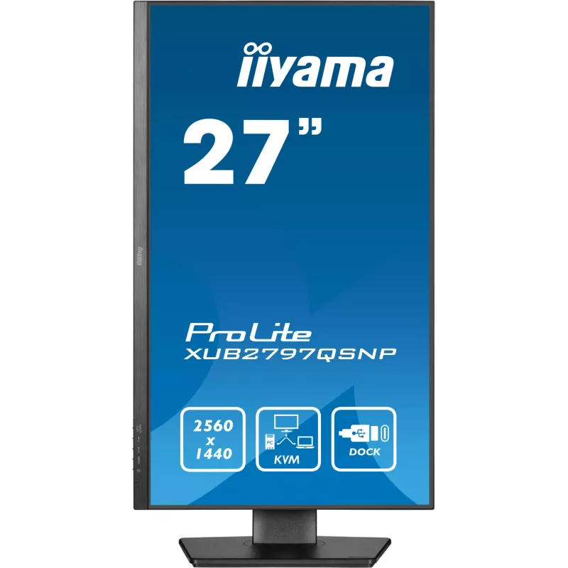 iiyama ProLite XUB2797QSNP-B1 computer monitor 68.6 cm (27 inch) 2560 x 1440 pixels Quad HD LED Black
