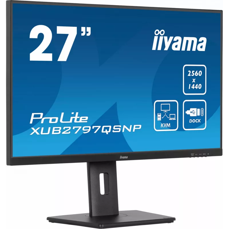 iiyama ProLite XUB2797QSNP-B1 computer monitor 68.6 cm (27 inch) 2560 x 1440 pixels Quad HD LED Black