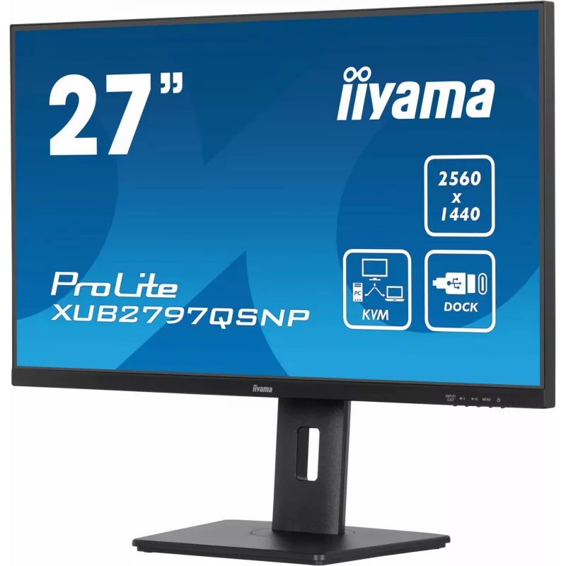 iiyama ProLite XUB2797QSNP-B1 computer monitor 68.6 cm (27 inch) 2560 x 1440 pixels Quad HD LED Black