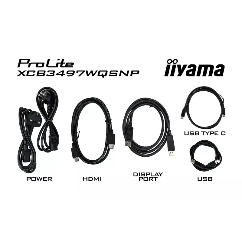 iiyama ProLite XCB3497WQSNP-B1 computer monitor 86.4 cm (34 inch) 3440 x 1440 pixels UltraWide Quad HD LED Black