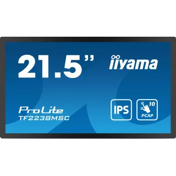 iiyama TF2238MSC-B1 computer monitor 53.3 cm (21 inch) 1920 x 1080 pixels Full HD LED Touchscreen Black