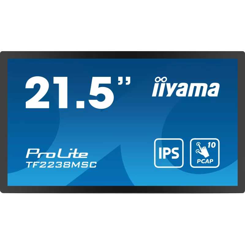 iiyama TF2238MSC-B1 computer monitor 53.3 cm (21 inch) 1920 x 1080 pixels Full HD LED Touchscreen Black