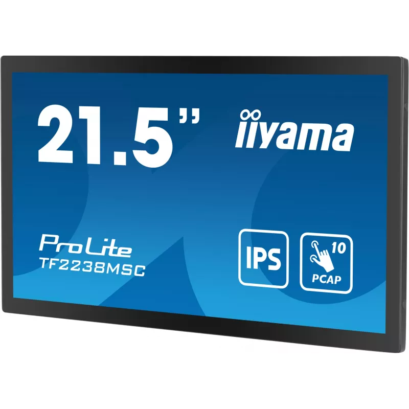 iiyama TF2238MSC-B1 computer monitor 53.3 cm (21 inch) 1920 x 1080 pixels Full HD LED Touchscreen Black