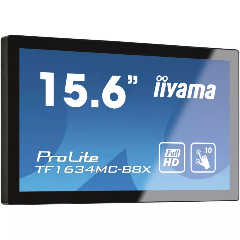 iiyama ProLite TF1634MC-B8X computer monitor 39.6 cm (15.6 inch) 1920 x 1080 pixels Full HD LED Touchscreen Multi-user Black