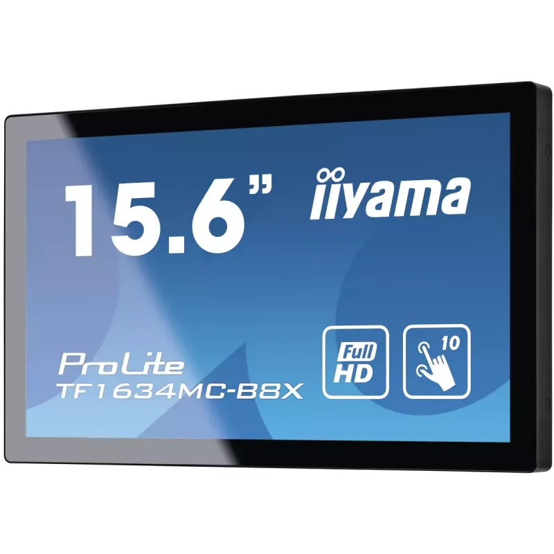 iiyama ProLite TF1634MC-B8X computer monitor 39.6 cm (15.6 inch) 1920 x 1080 pixels Full HD LED Touchscreen Multi-user Black