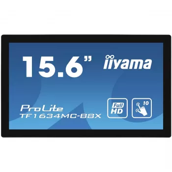 iiyama ProLite TF1634MC-B8X computer monitor 39.6 cm (15.6 inch) 1920 x 1080 pixels Full HD LED Touchscreen Multi-user Black