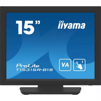 iiyama T1531SR-B1S computer monitor 38.1 cm (15 inch) 1024 x 768 pixels XGA LCD Touchscreen Black