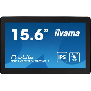 iiyama ProLite TF1633MSC-B1 computer monitor 39.6 cm (15.6 inch) 1920 x 1080 pixels Full HD Touchscreen Black