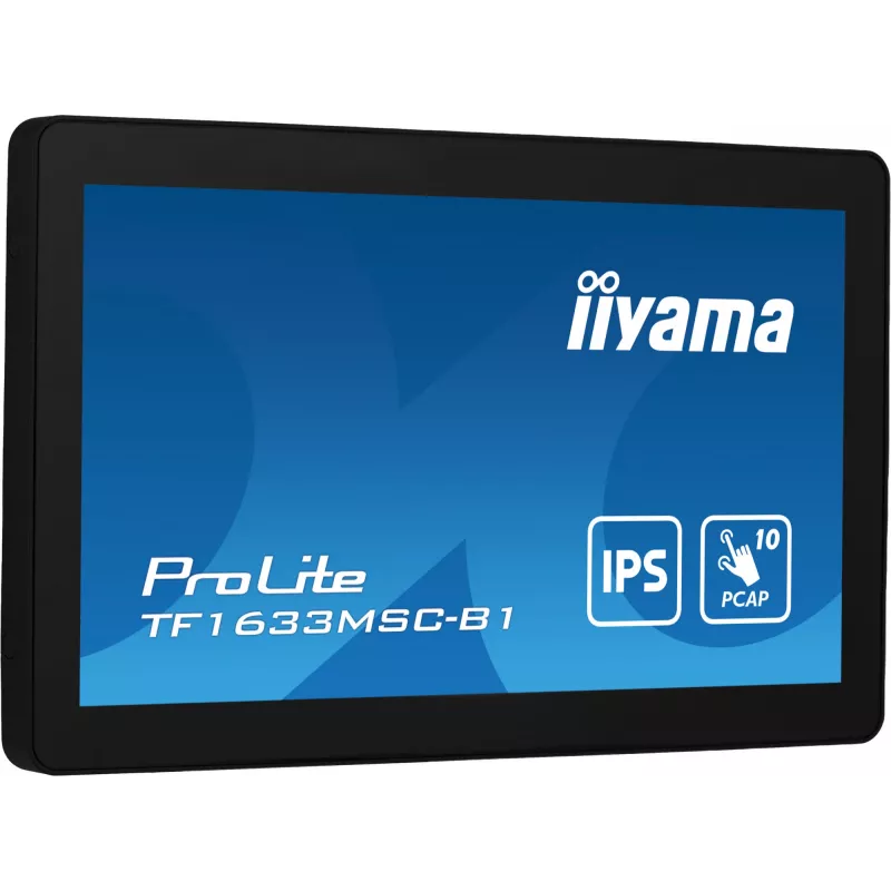iiyama ProLite TF1633MSC-B1 computer monitor 39.6 cm (15.6 inch) 1920 x 1080 pixels Full HD Touchscreen Black