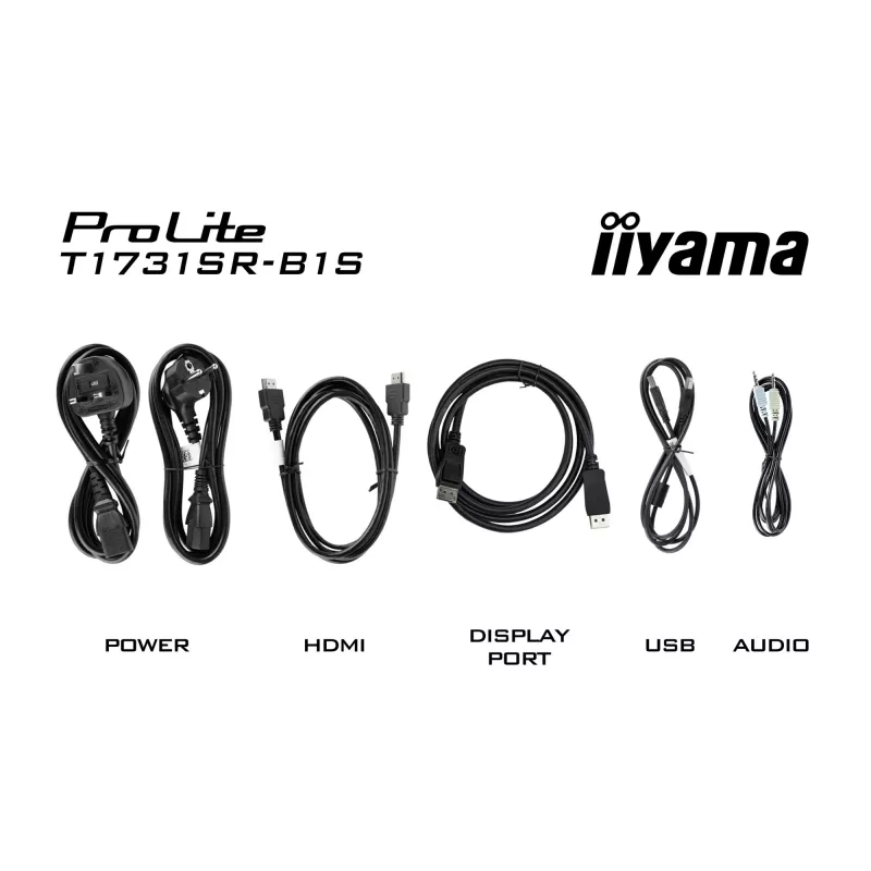 iiyama ProLite T1731SR-B1S computer monitor 43.2 cm (17 inch) 1280 x 1024 pixels SXGA LCD Touchscreen Black