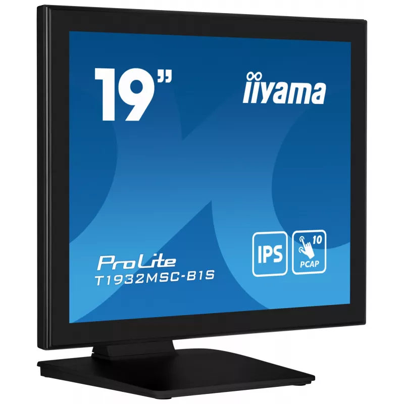 iiyama ProLite T1932MSC-B1S computer monitor 48.3 cm (19 inch) 1280 x 1024 pixels Full HD LED Touchscreen Tabletop Black