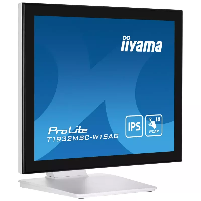 iiyama ProLite T1932MSC-W1SAG computer monitor 48.3 cm (19 inch) 1280 x 1024 pixels Full HD LED Touchscreen Tabletop White