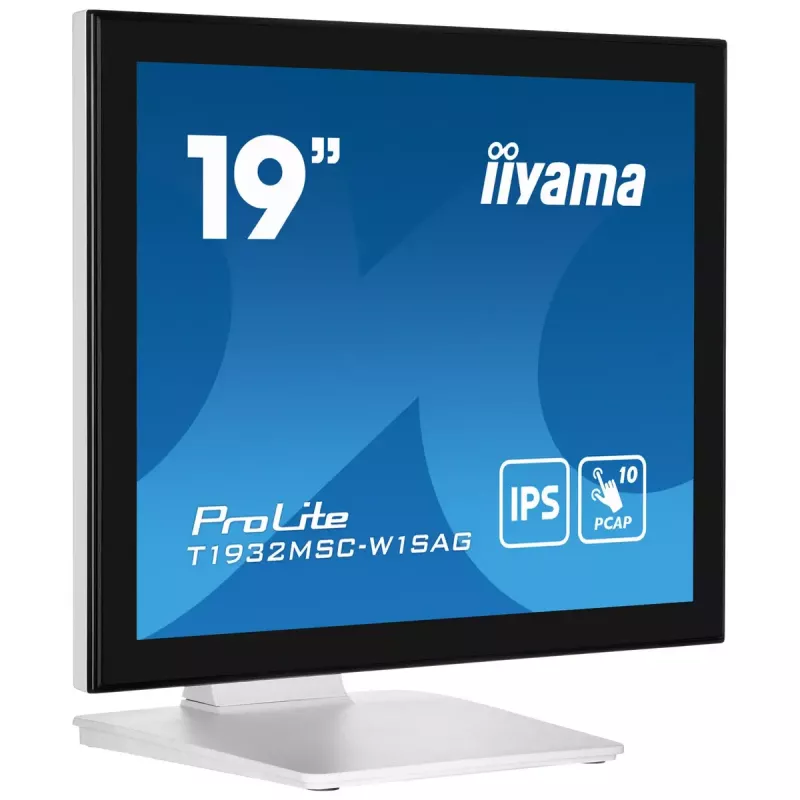 iiyama ProLite T1932MSC-W1SAG computer monitor 48.3 cm (19 inch) 1280 x 1024 pixels Full HD LED Touchscreen Tabletop White