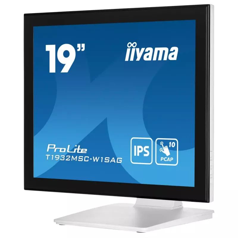 iiyama ProLite T1932MSC-W1SAG computer monitor 48.3 cm (19 inch) 1280 x 1024 pixels Full HD LED Touchscreen Tabletop White