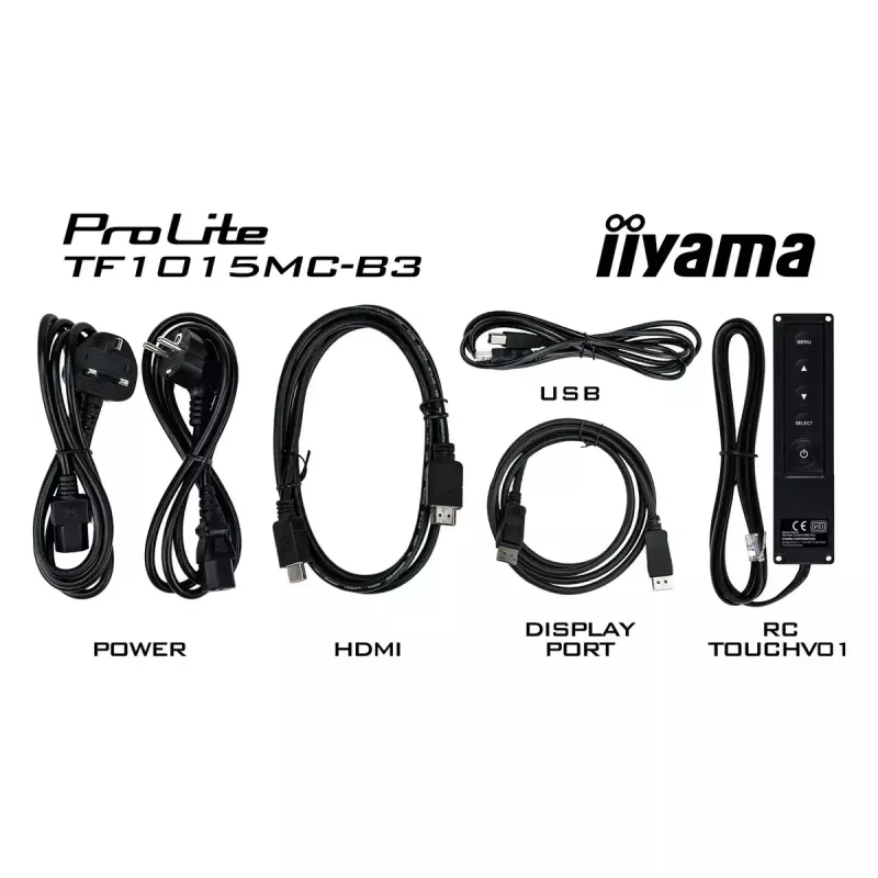 iiyama TF1015MC-B3 computer monitor 25.6 cm (10.1 inch) 1280 x 800 pixels HD LED Touchscreen Black