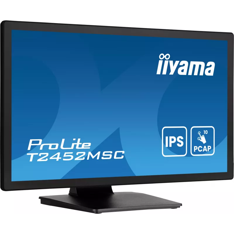 iiyama ProLite T2452MSC-B1AG computer monitor 60.5 cm (23.8 inch) 1920 x 1080 pixels Full HD LED Touchscreen Black