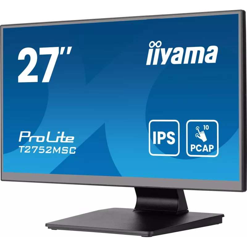 iiyama ProLite T2752MSC-B1AG computer monitor 68.6 cm (27 inch) 1920 x 1080 pixels Full HD LED Touchscreen Black