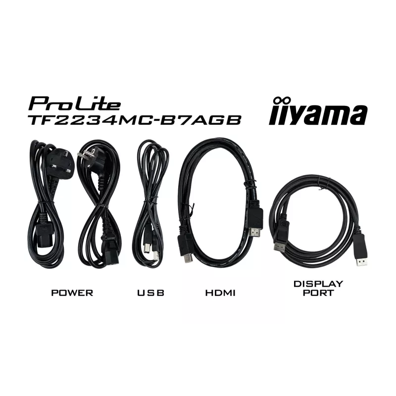 iiyama ProLite TF2234MC-B7AGB computer monitor 54.6 cm (21.5 inch) 1920 x 1080 pixels Full HD LED Touchscreen Multi-user Black