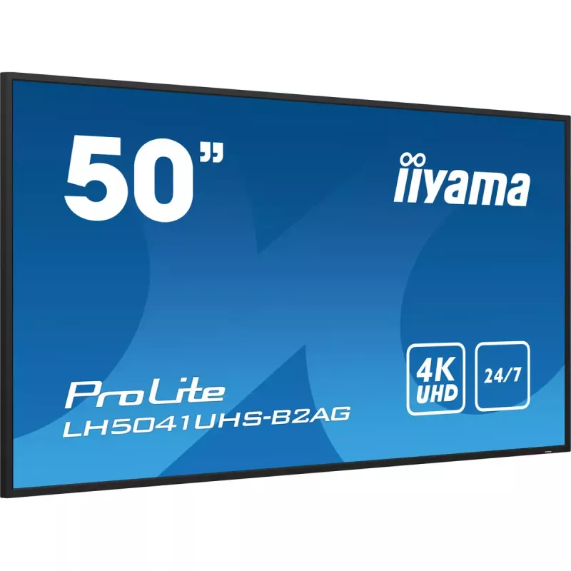 iiyama LH5041UHS-B2AG Signage Display Digital signage flat panel 127 cm (50 inch) LCD 500 cd/m² 4K Ultra HD Black 24/7