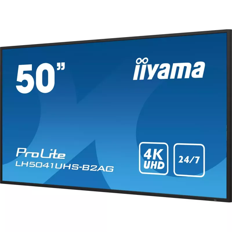 iiyama LH5041UHS-B2AG Signage Display Digital signage flat panel 127 cm (50 inch) LCD 500 cd/m² 4K Ultra HD Black 24/7